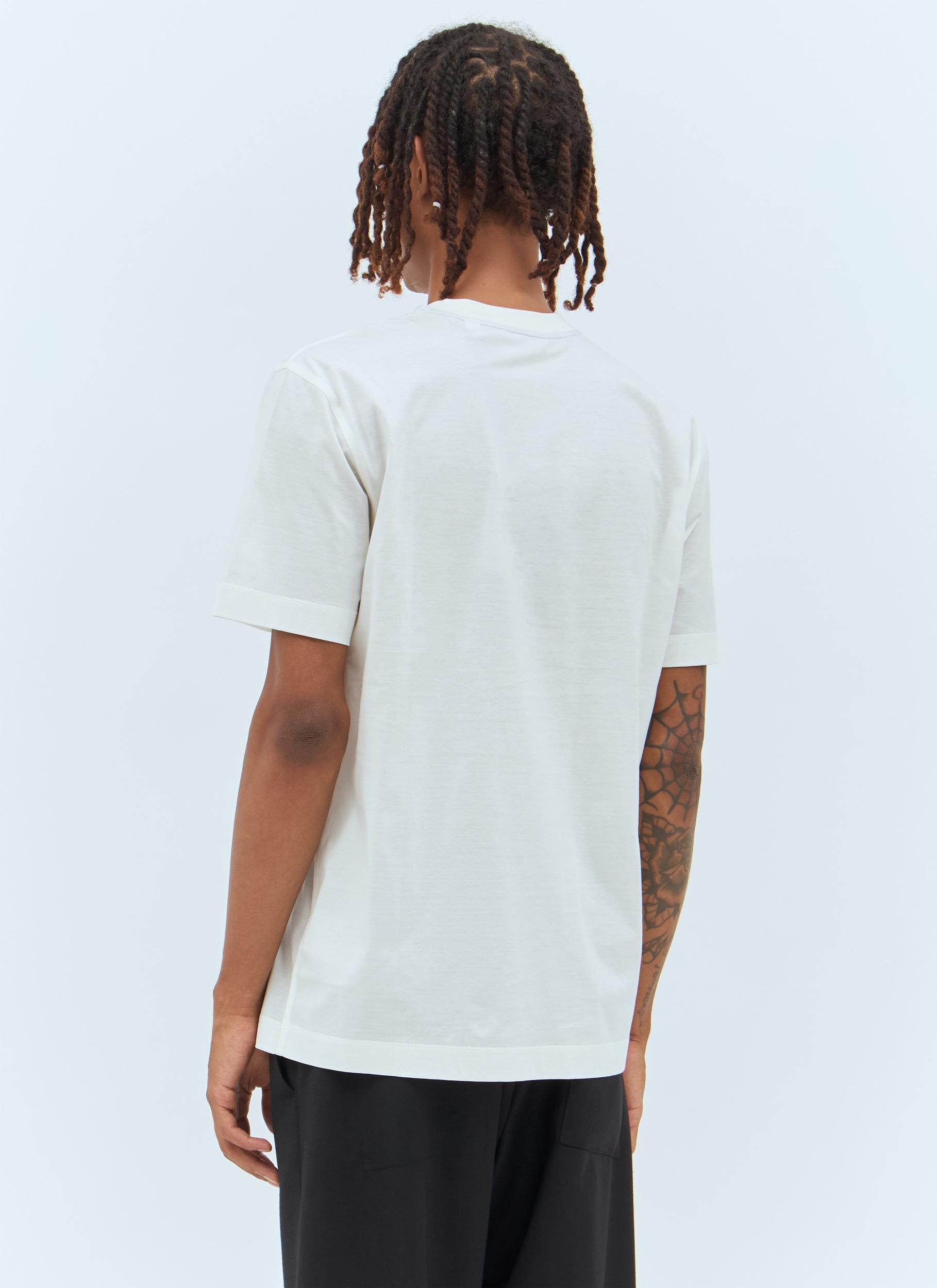 White Embroidered T-Shirt Product Image