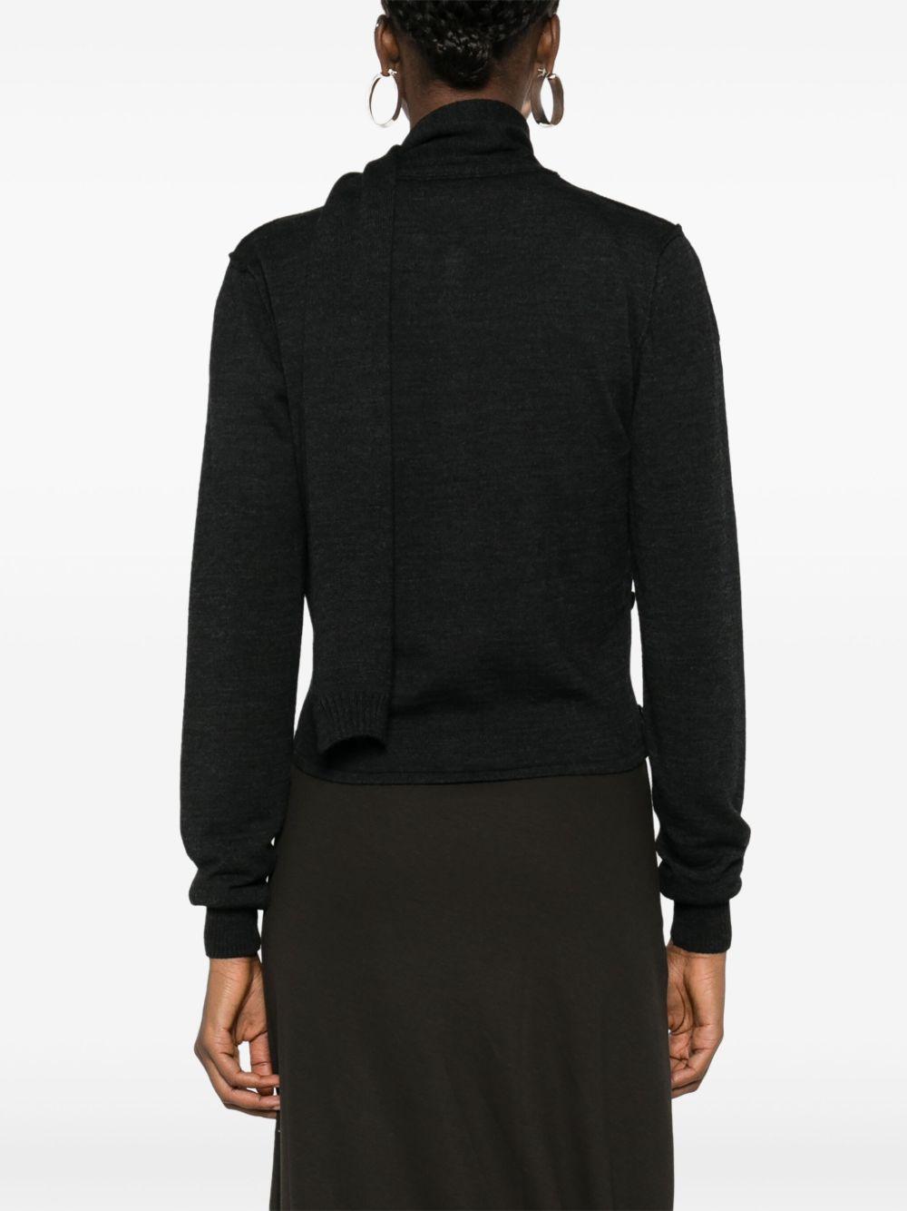 scarf-detail cardigan Product Image