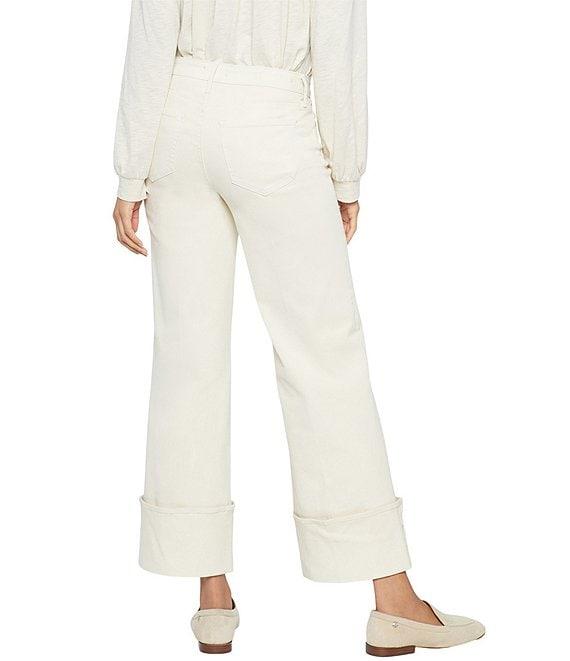 NYDJ Teresa Stretch Denim Wide Leg Deep Cuff Jeans Product Image