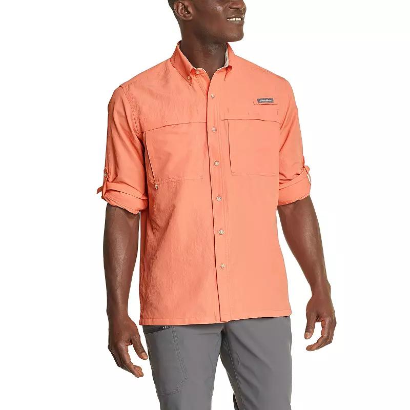 Big & Tall Eddie Bauer Ripstop Guide Long Sleeve Button Down Shirt, Men's,  Product Image