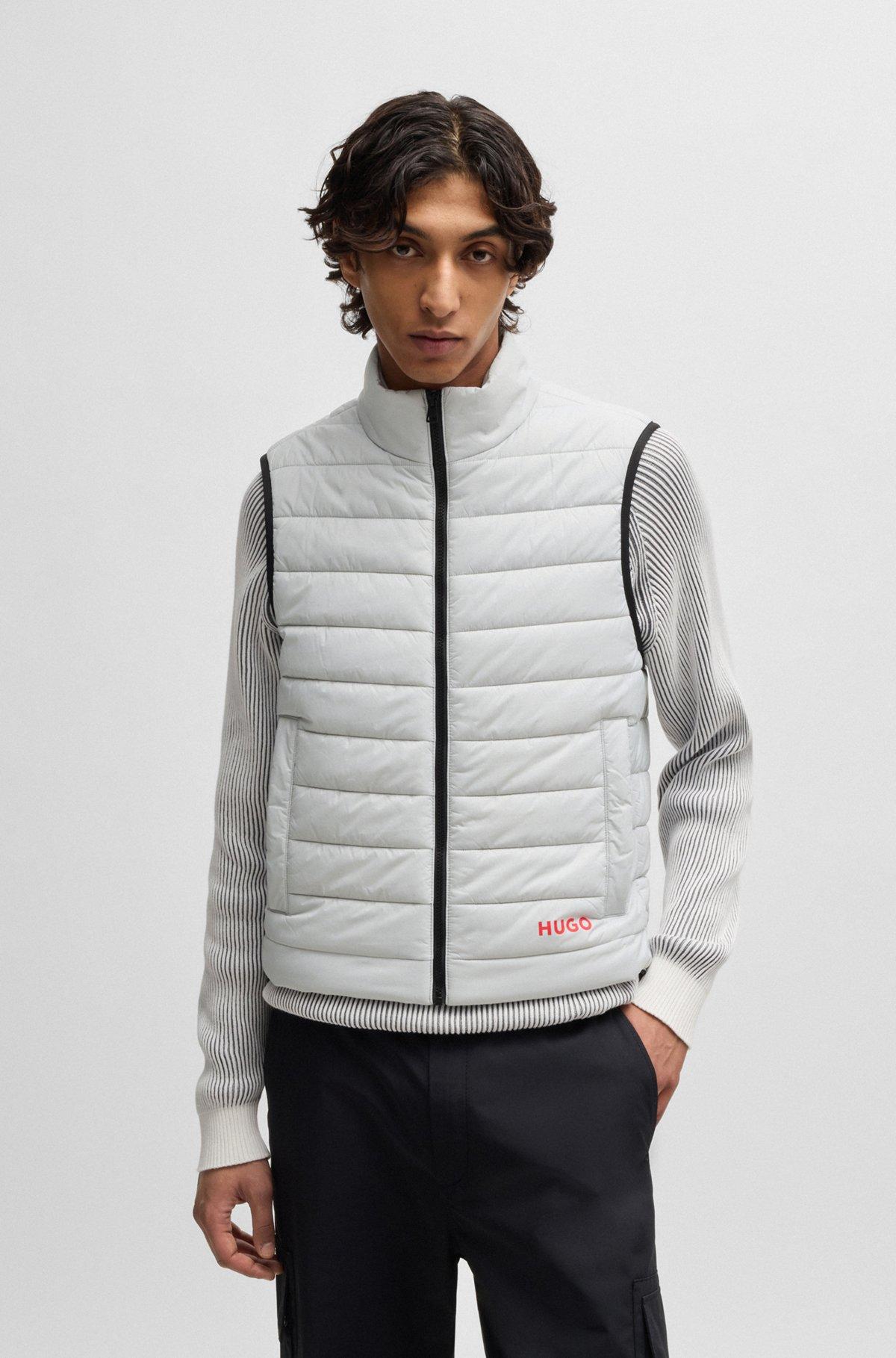 Water-repellent slim-fit gilet with logo detail Product Image