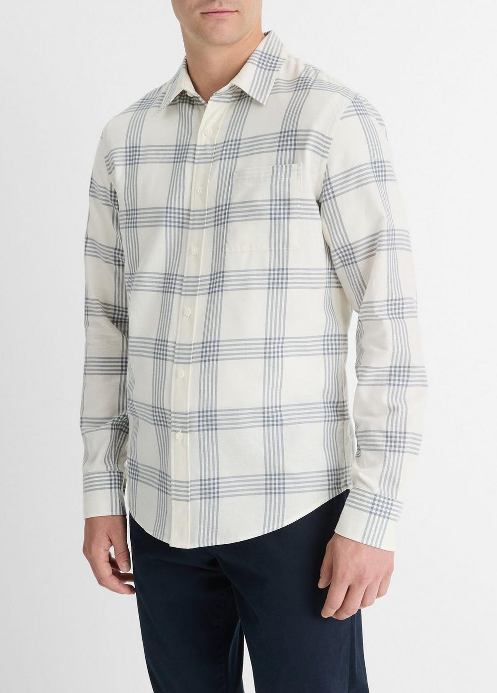 West Coast Plaid Cotton Long-Sleeve Shirt Product Image