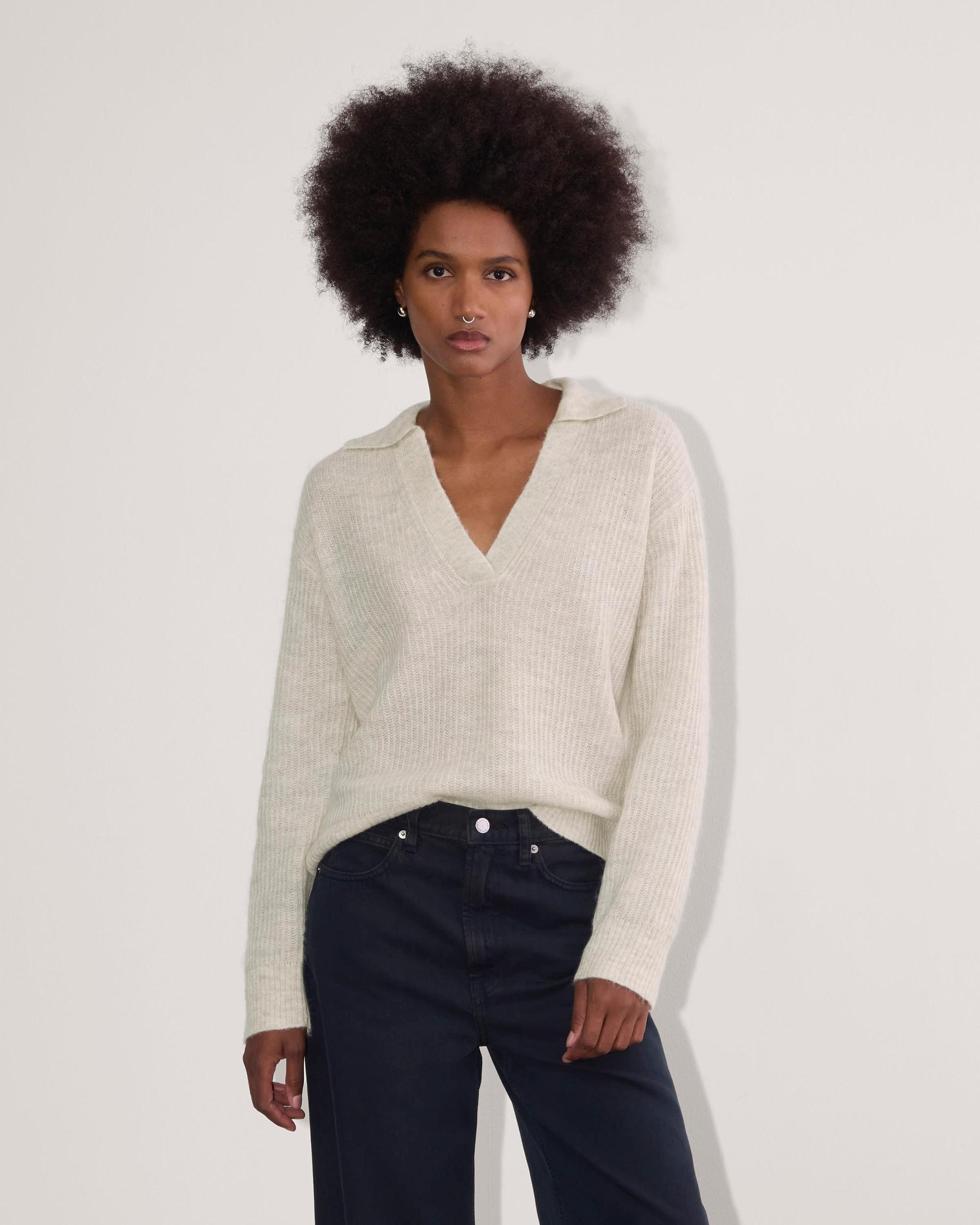 The Oversized Polo in Alpaca Product Image