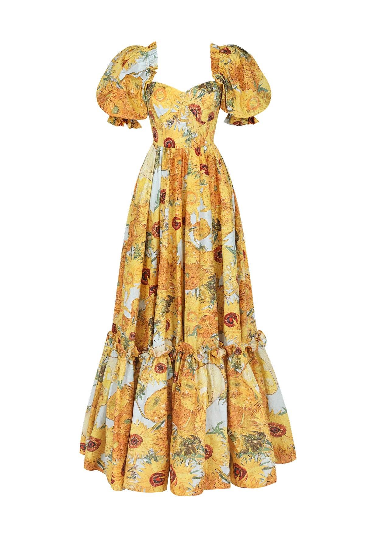 Sunflowers Cotton Ritz Gown Product Image