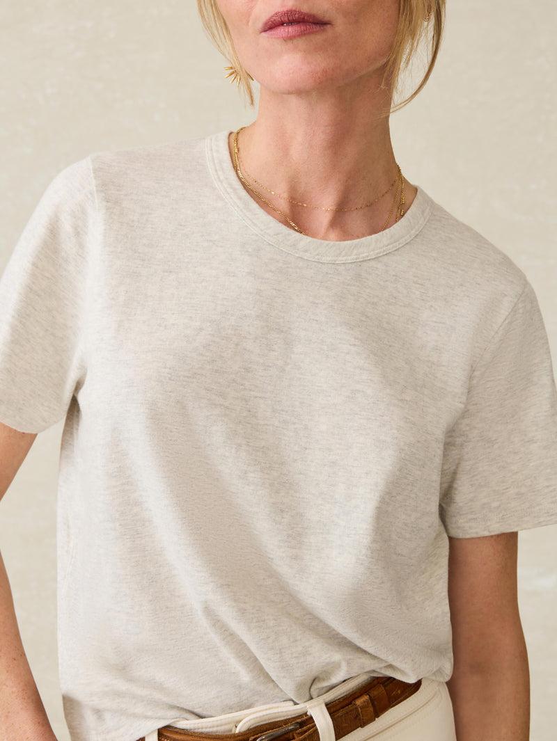Sunwashed Regenerative Cotton Essential Tee - Island Dune Heather Product Image