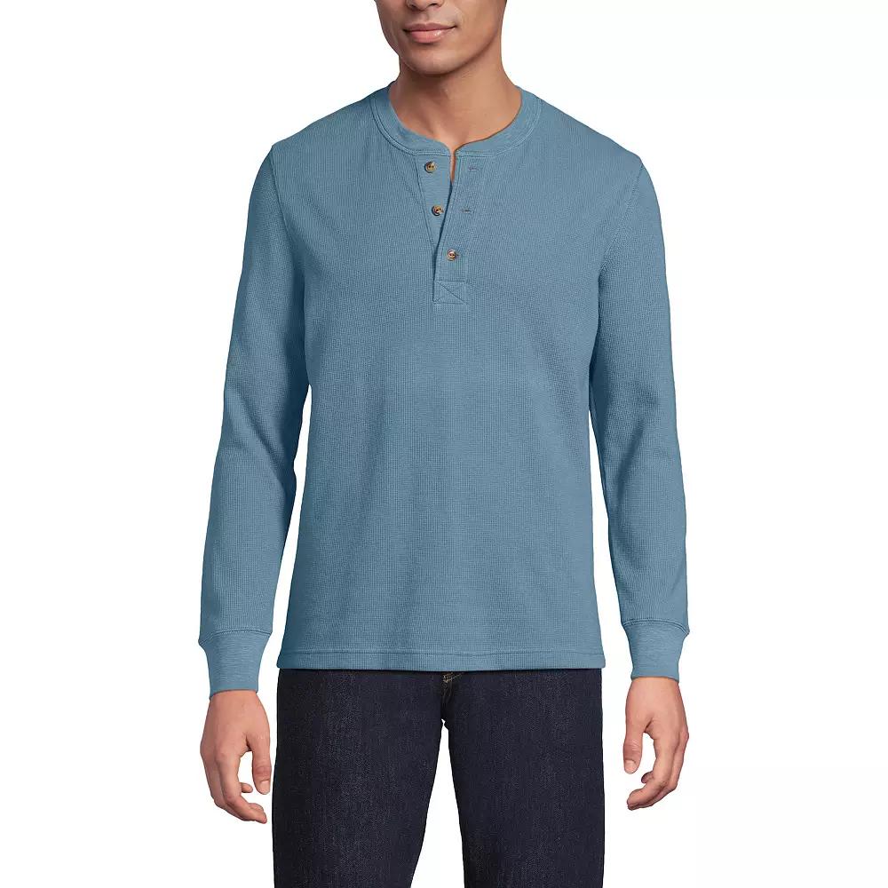 Men's Lands' End Comfort-First Regular-Fit Thermal Waffle Henley,  Product Image