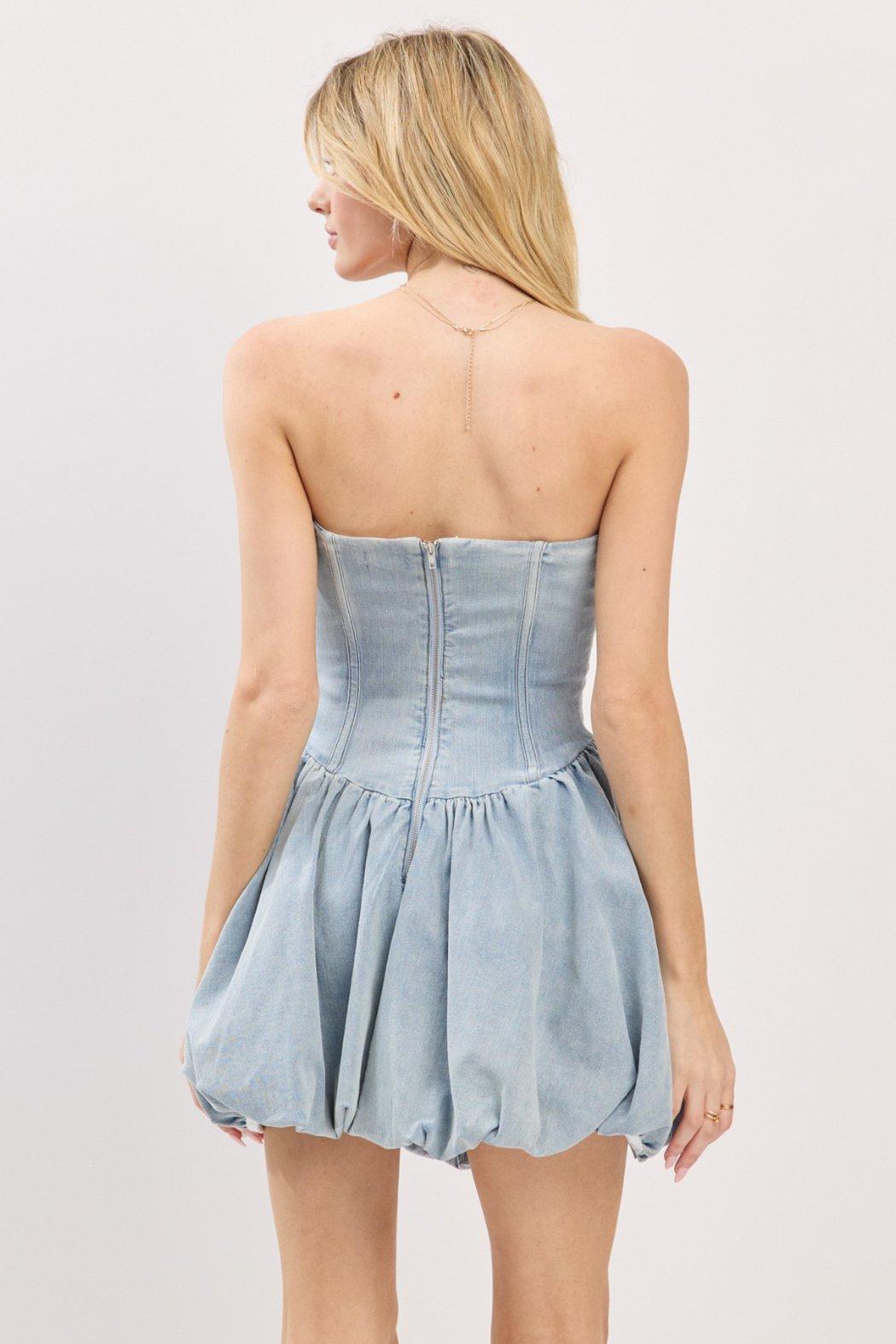 Bubble Denim Dress Product Image