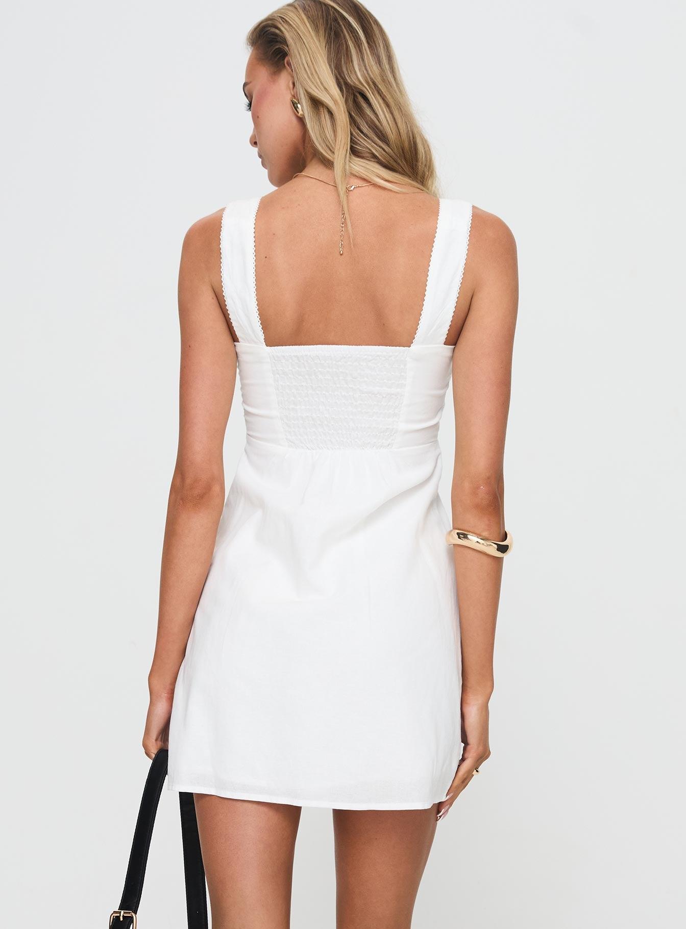 Weavery Mini Dress White Product Image