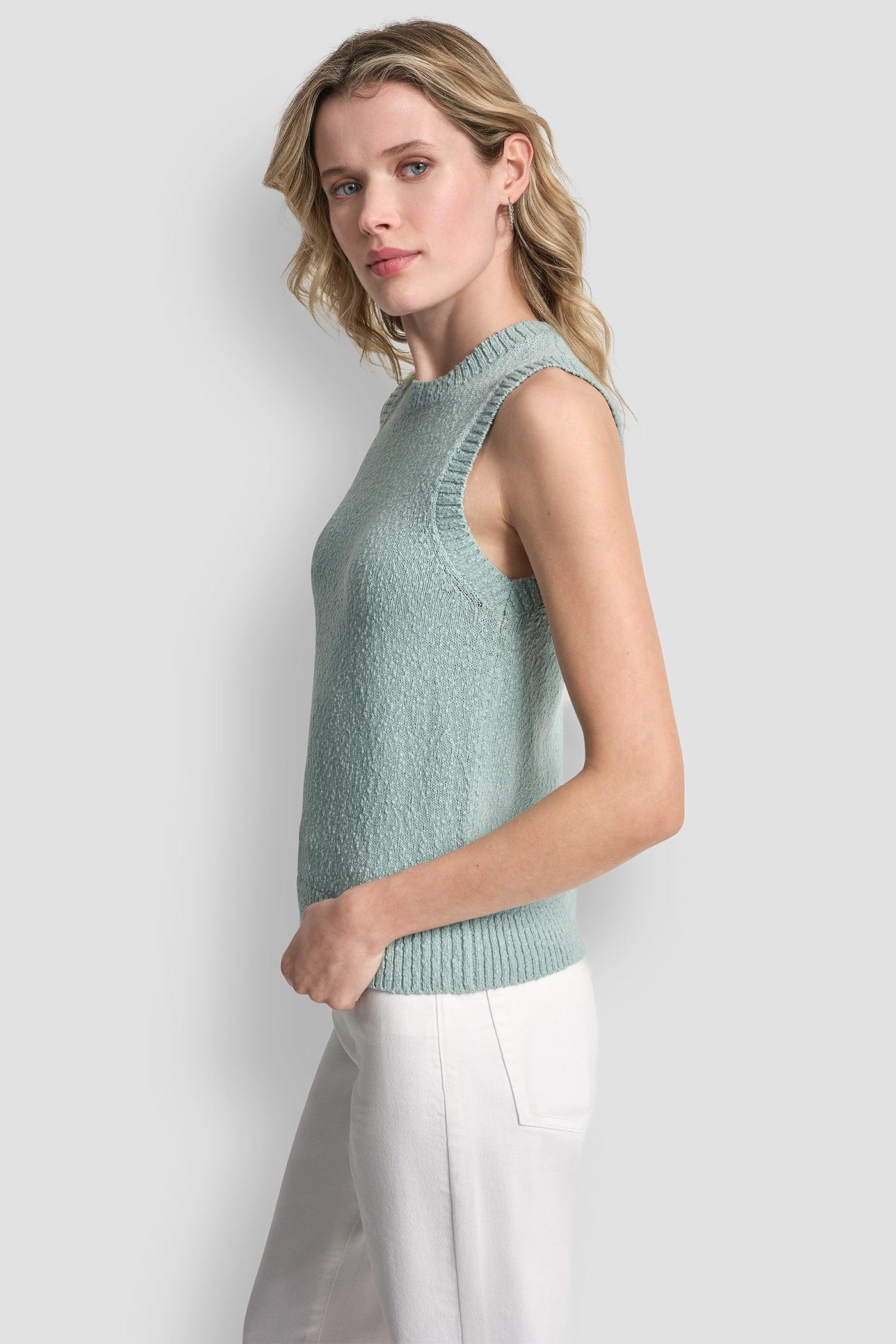 CREW NECK SLEEVELESS SWEATER Product Image