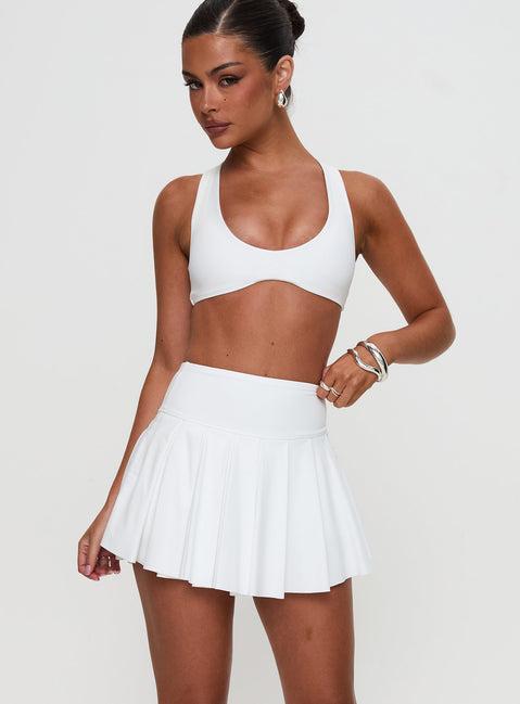Dynamic Pleat Active Skort White Product Image