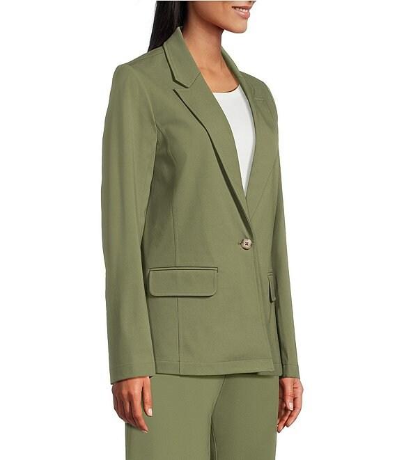 Investments Performance Traveler Long Sleeve One Button Notch Lapel Blazer Product Image
