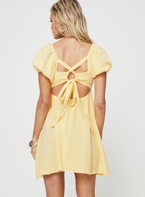 Lets Dance Mini Dress Yellow Product Image