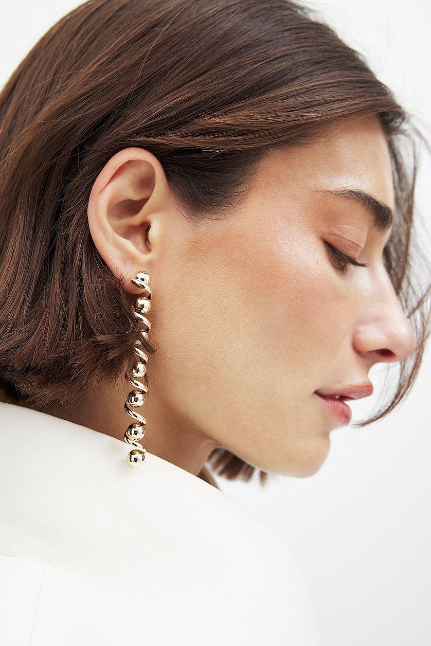 Long Swirl Earrings Product Image