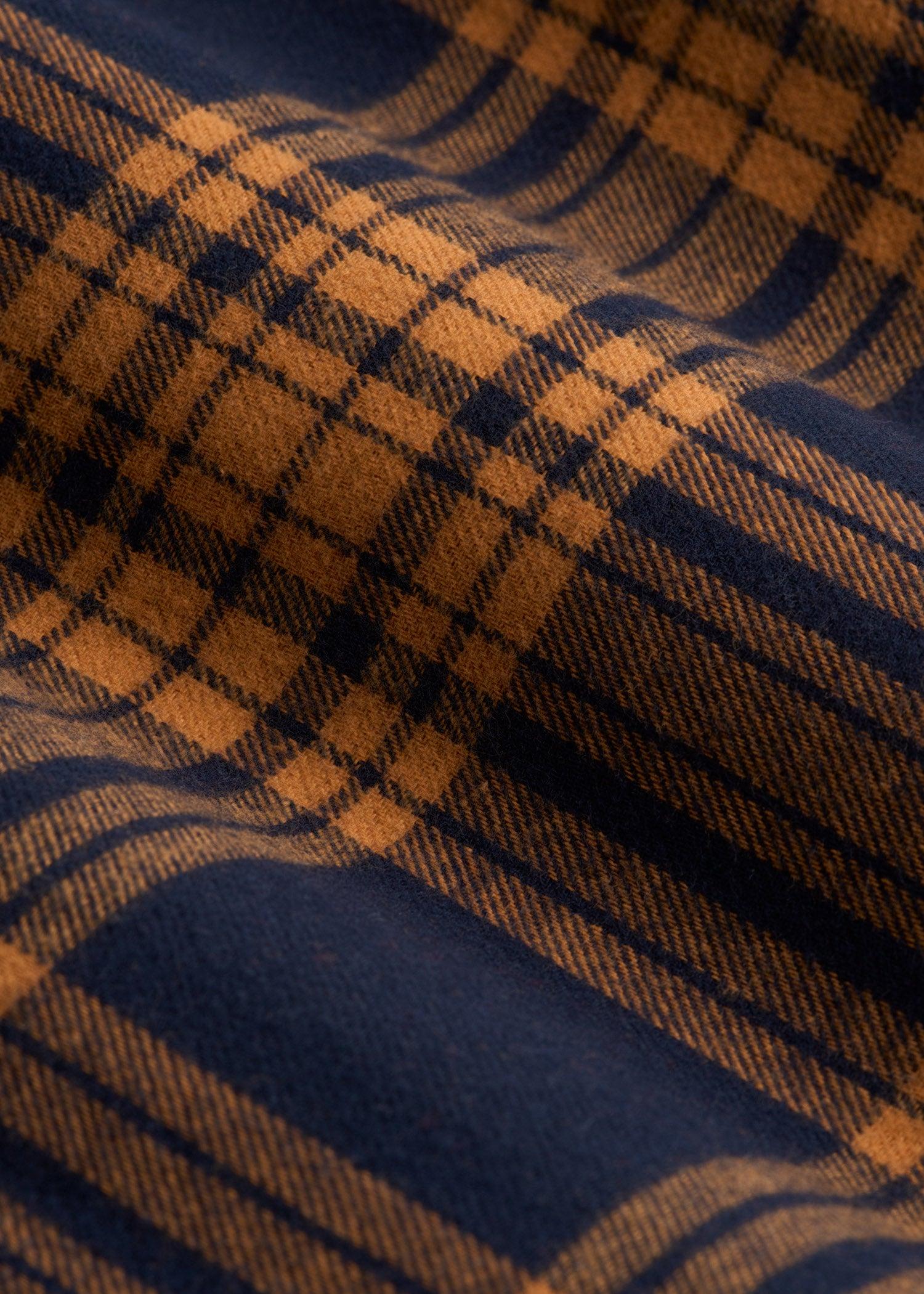 Plaid Pajama Pants for Tall Men in Navy and Apricot Plaid Product Image