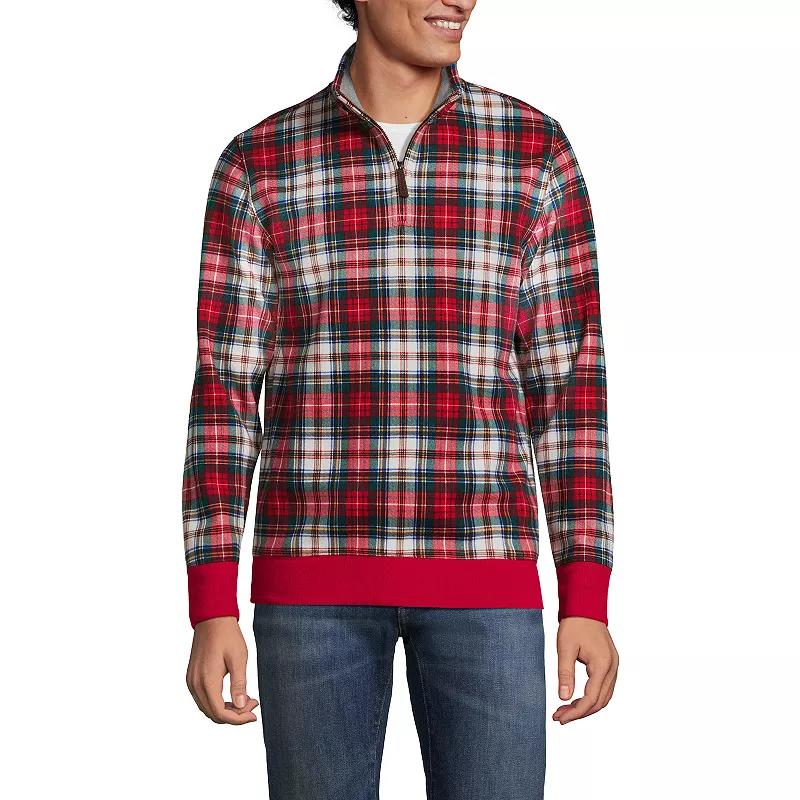Big & Tall Lands' End Bedford Classic-Fit Ribbed Quarter-Zip Sweater, Men's,  Product Image