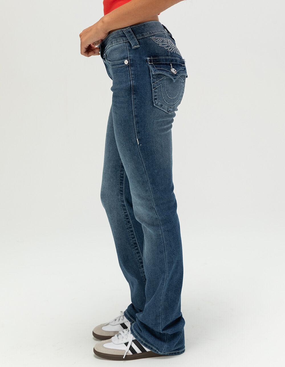 TRUE RELIGION Becca Crystal Wing Womens Bootcut Jeans - MEDIUM WASH Product Image