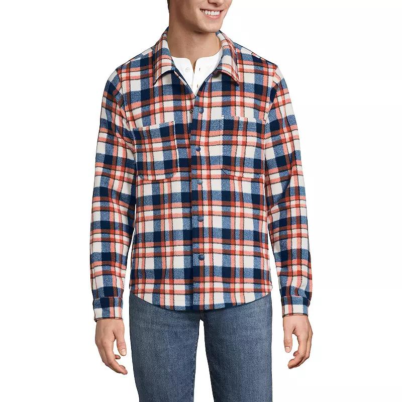 Men's Lands' End Fleece Shirt Jacket,  Product Image