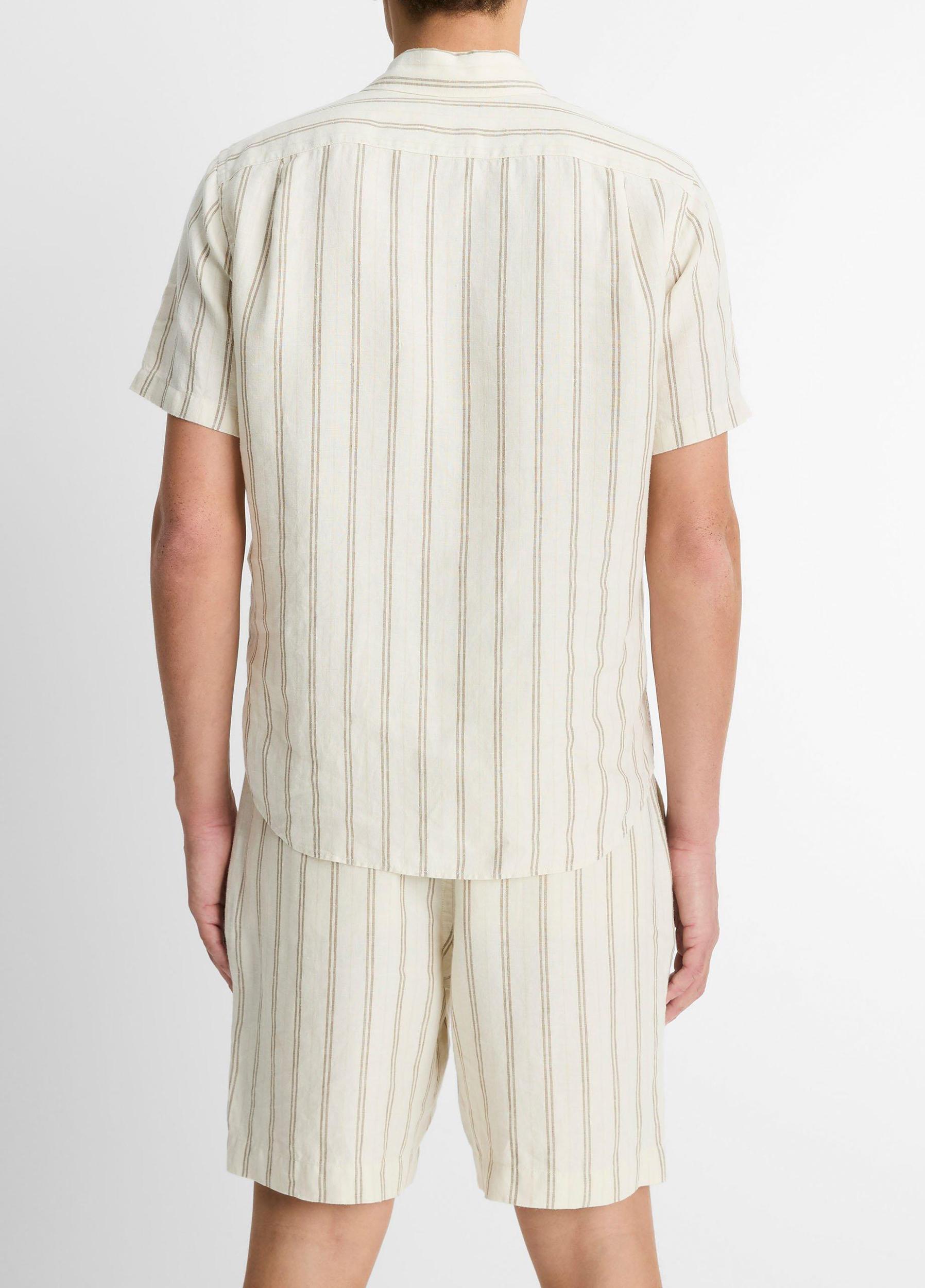 Mesa Stripe Hemp Short-Sleeve Shirt Product Image