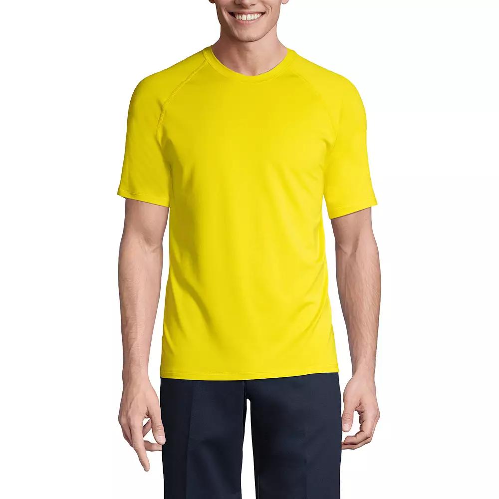 Men's Lands' End School Uniform Short Sleeve Active Tee,  Product Image