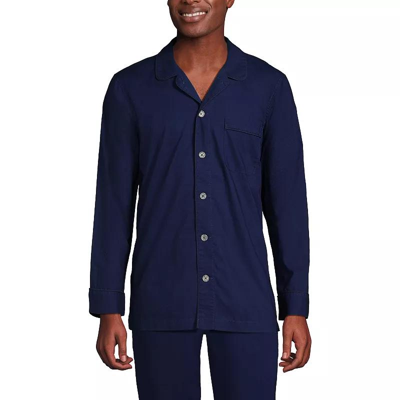 Big & Tall Lands' End Poplin Pajama Sleep Shirt, Men's,  Product Image