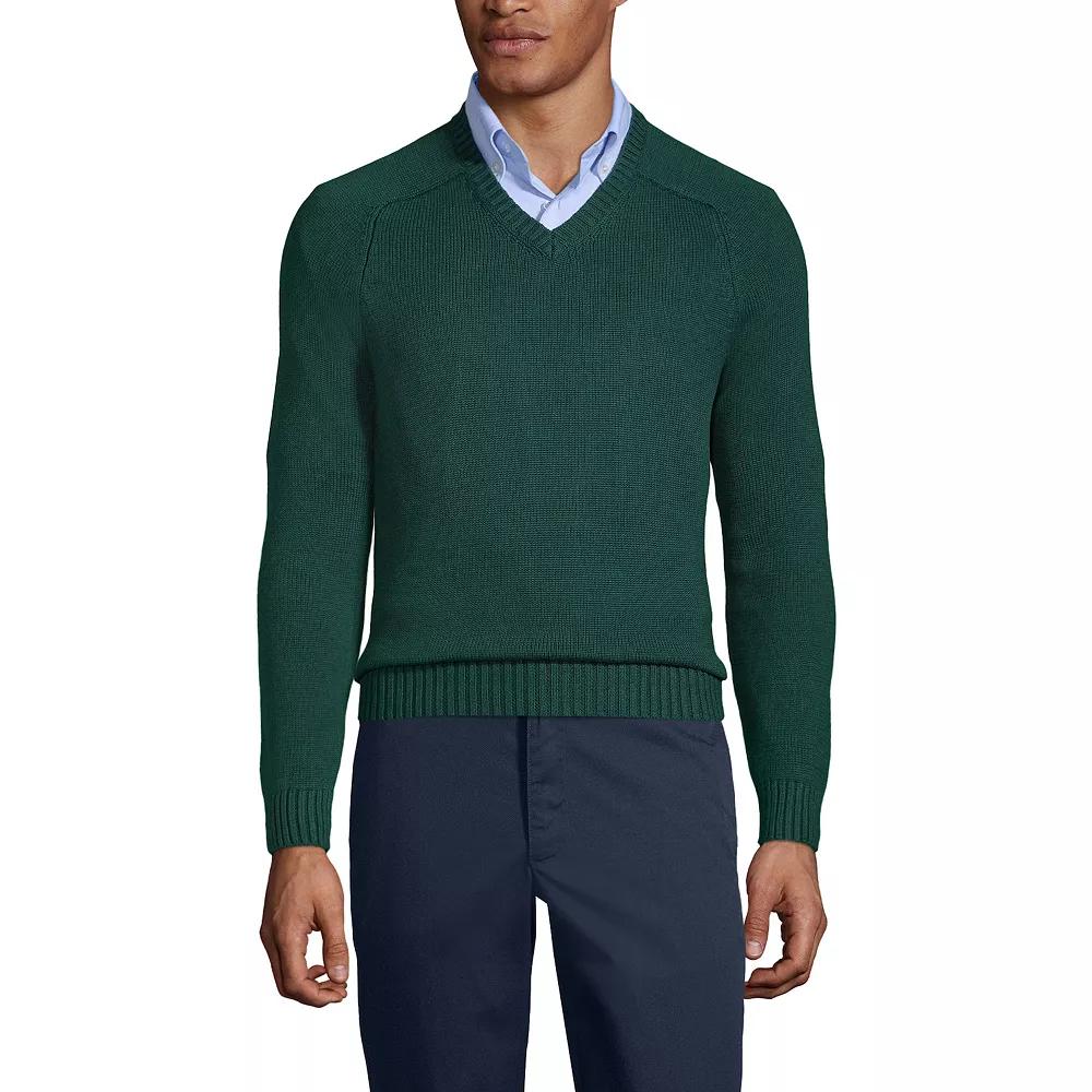Mens' Lands' End School Uniform V-Neck Sweater, Men's,  Product Image