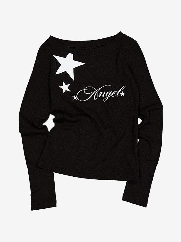 Fashionable Letter Print Long Sleeve Product Image