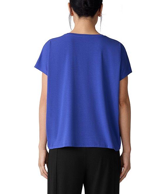 Eileen Fisher Jersey Knit Crew Neck Short Sleeve Top Product Image