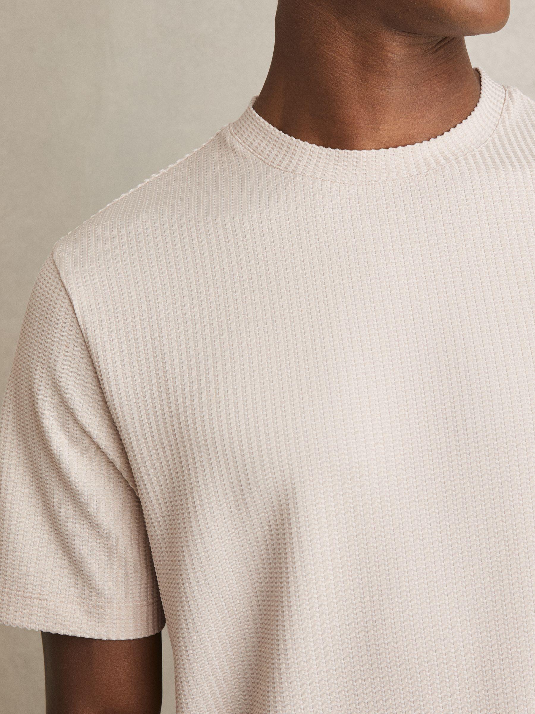 Oversized Textured T-Shirt in Champagne Product Image