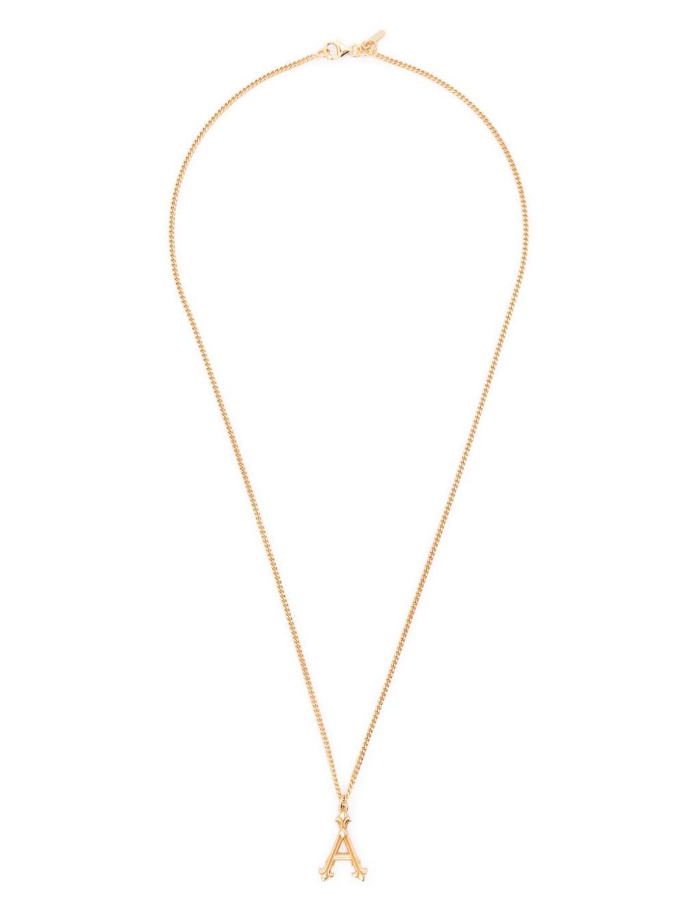 gold alphabet pendant necklace Product Image