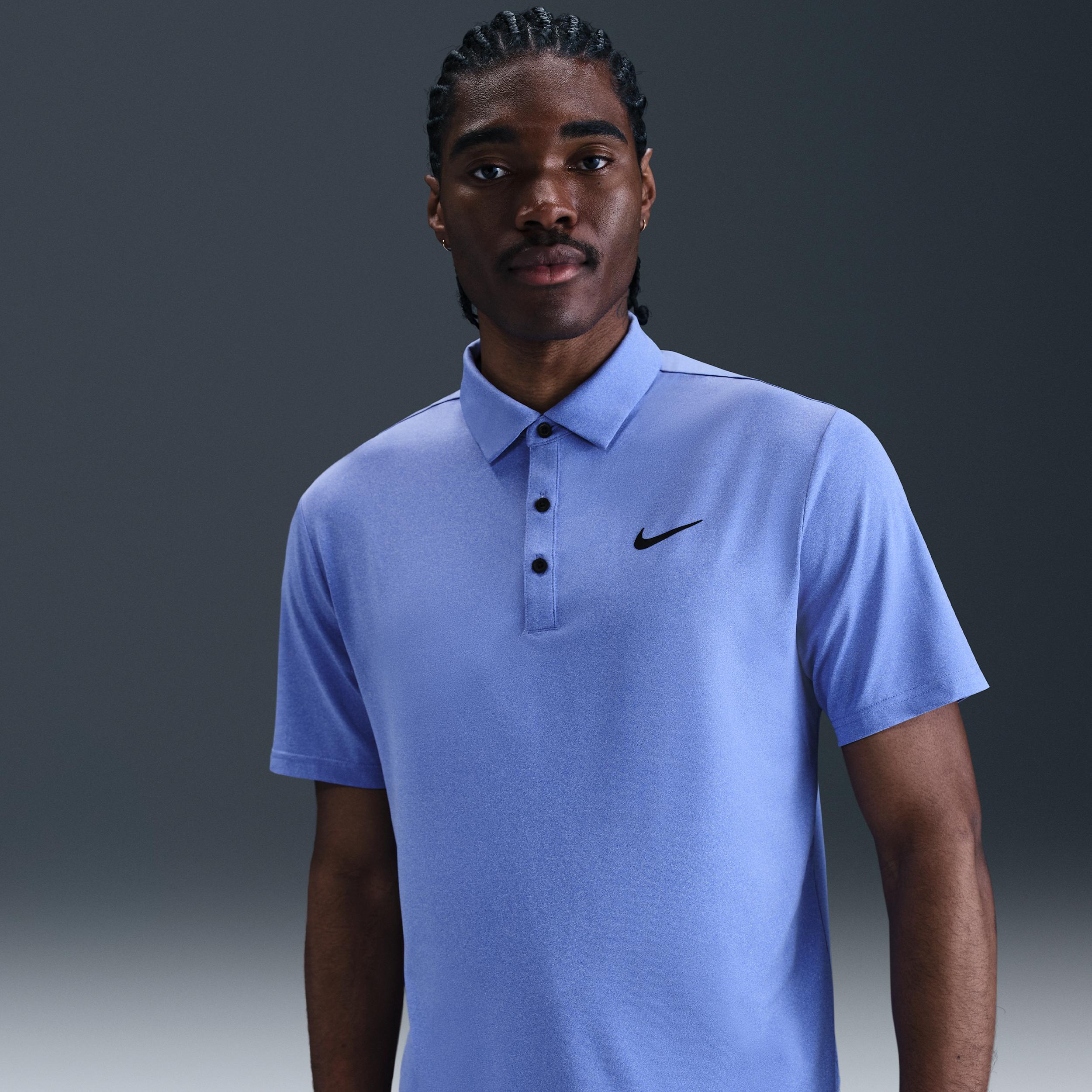 Nike Mens Tour Dri-FIT Heathered Golf Polo | FZ7473-411 Product Image