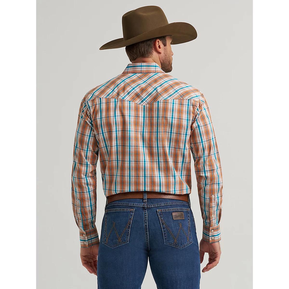 Men's 20X® Competition Advanced Comfort Long Sleeve Two Pocket Western Snap Shirt in Rustic Madras Product Image